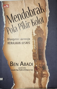 Image of Mendobrak Pola Pikir Kolot